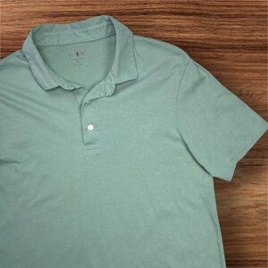 J. Crew Men’s Slim Fit Sueded Jersey Polo in Mint Green. Medium.